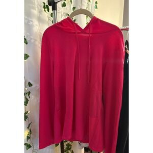 BNWT Bally Total Fitness Hoodie Women's L Heather Bright Rose Pullover